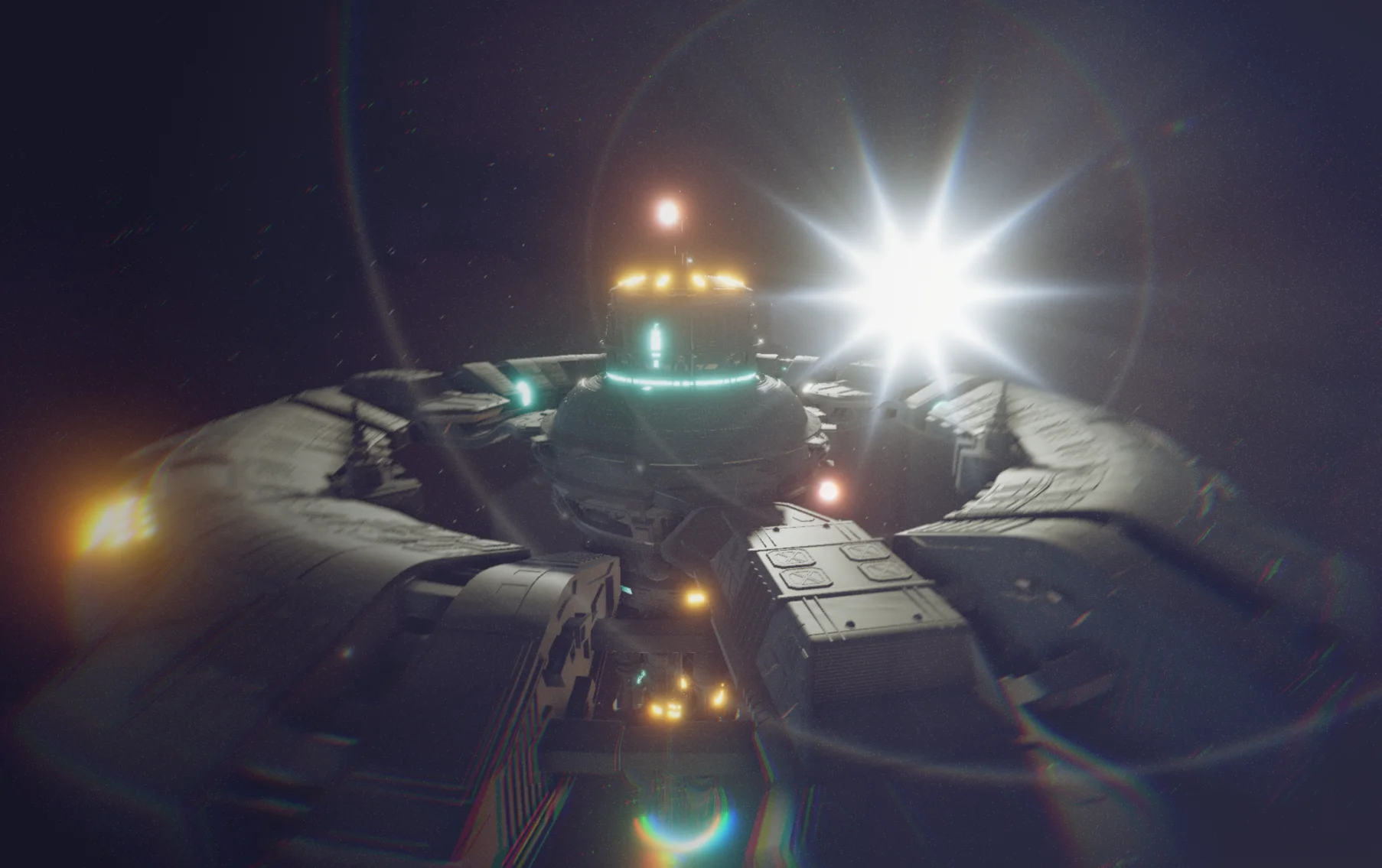 A facehugger creature floating in deep space under starlight, a Three.js tribute to Alien: Romulus